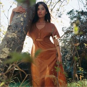 The Lucy Dress | Maple Daisy Dot Medium